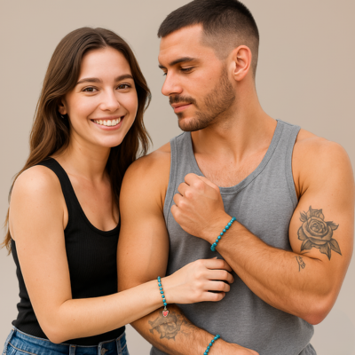 Bracciale con pietre colorate