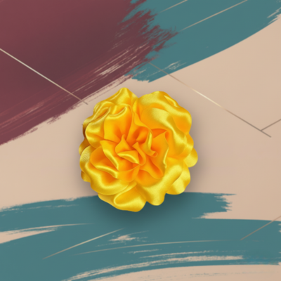 Spilla Fiore in Tessuto Giallo – Accessorio Elegante e Luminoso | ScaramanticaWeb