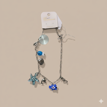 Collana con Ciondoli Marini – Stella Marina, Pesci, Conchiglie e Dettagli Blu | ScaramanticaWeb