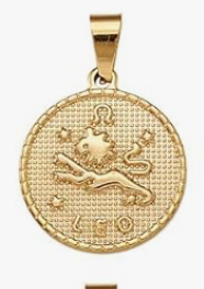 Ciondolo Segno Zodiacale in acciaio inox colore oro