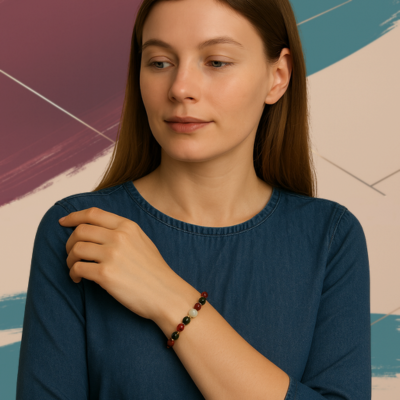 Bracciale con pietre colorate