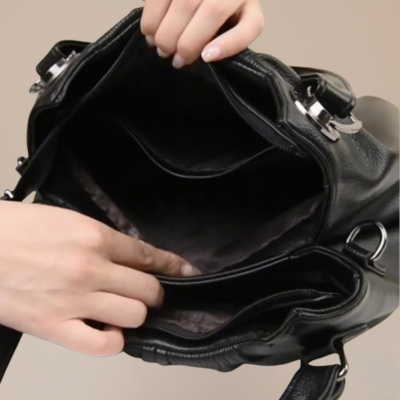 Borsa Shopper Donna Nera in Pelle sintetica di alta qualità con Tracolla – Elegante e Capiente