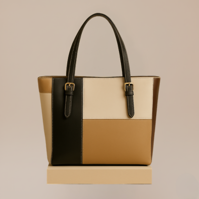 Borsa shopper Donna a fasce di colore - Elegante e Capiente, Stile moderno. Disponibili da ottobre.