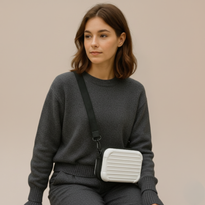 Borsa Tracolla Rigida Donna in ABS – Design Moderno, Resistente e Leggera.