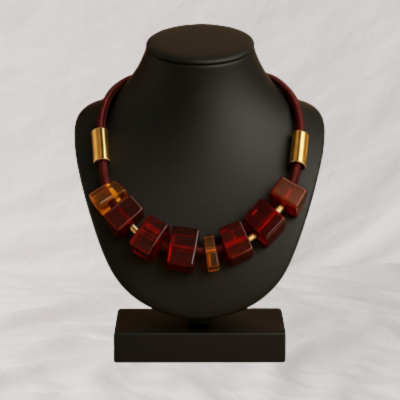 Collana Rosso e Ambra