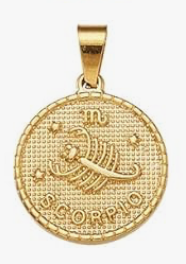 Ciondolo Segno Zodiacale in acciaio inox colore oro