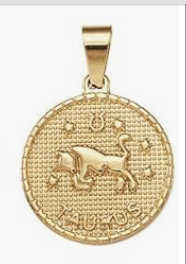 Ciondolo Segno Zodiacale in acciaio inox colore oro